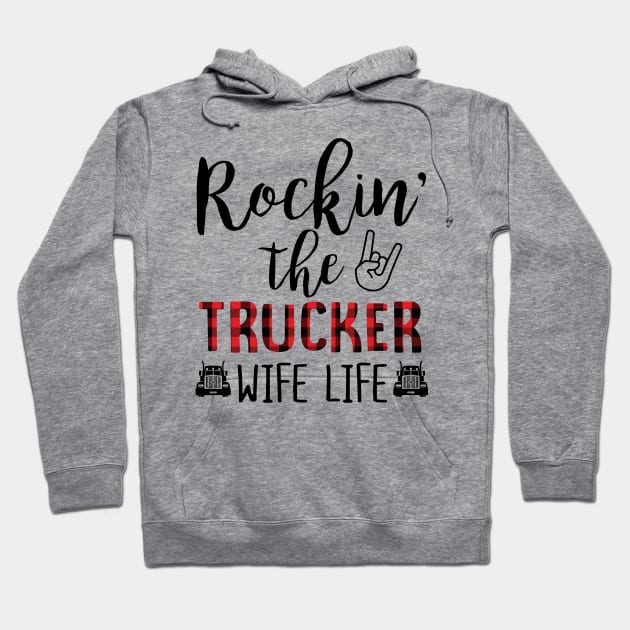 Sign Language Love Rockin' Trucker Wife Life Hoodie by PlumleelaurineArt